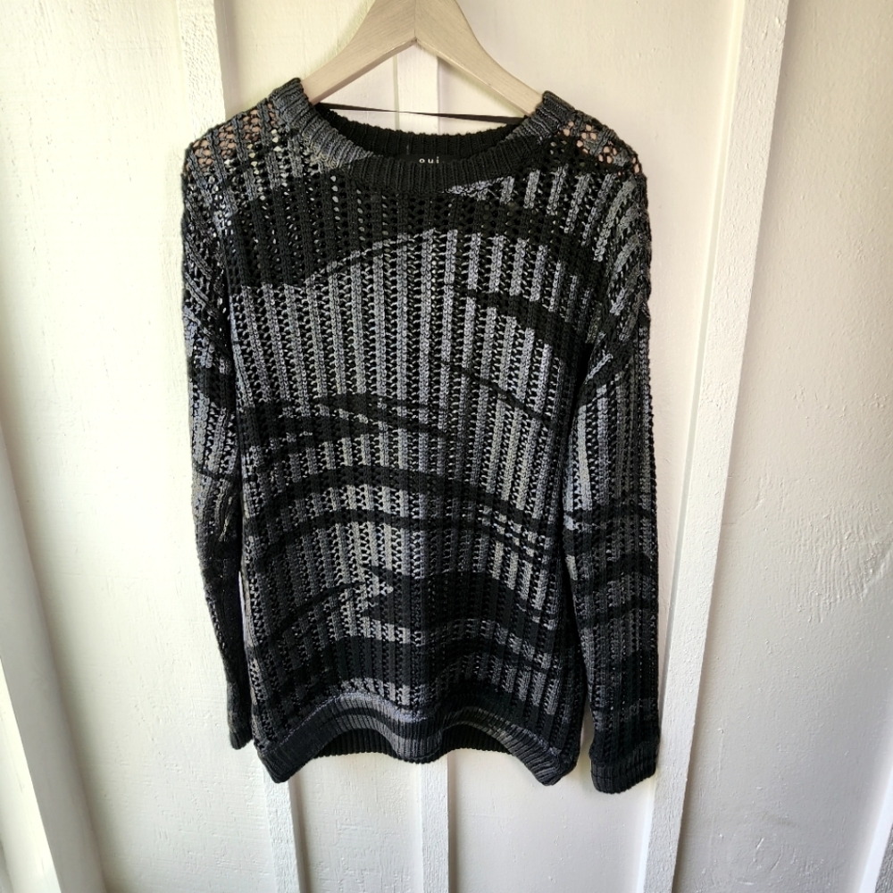 Ouí Knit Sweater Matalic Accents Size 8